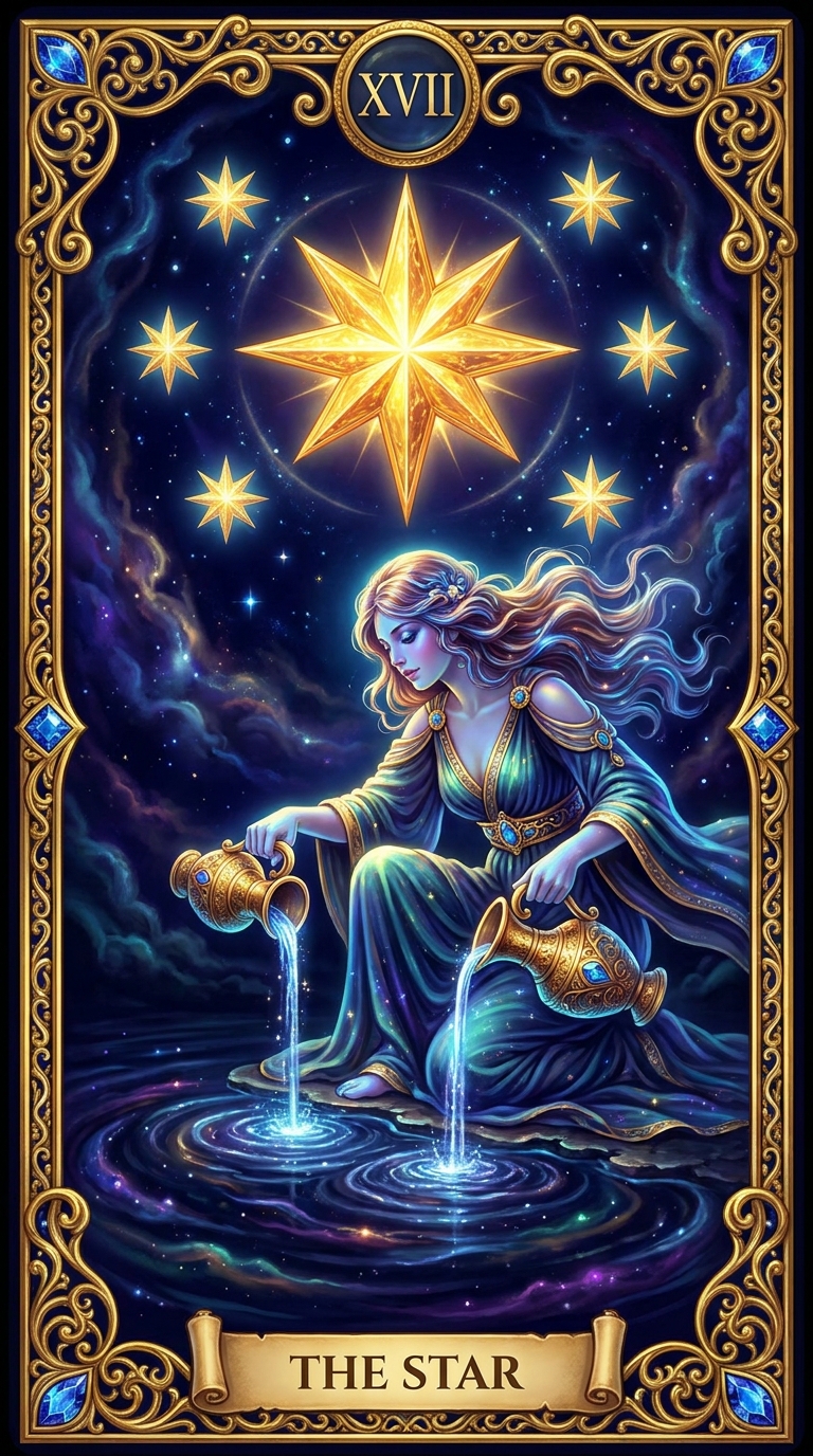 The Star tarot card front